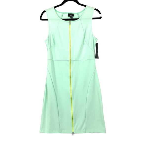 Y2K Mossimo Zip Front Sleeveless Dress Womens Size Medium Mint Green NEW - Picture 1 of 8